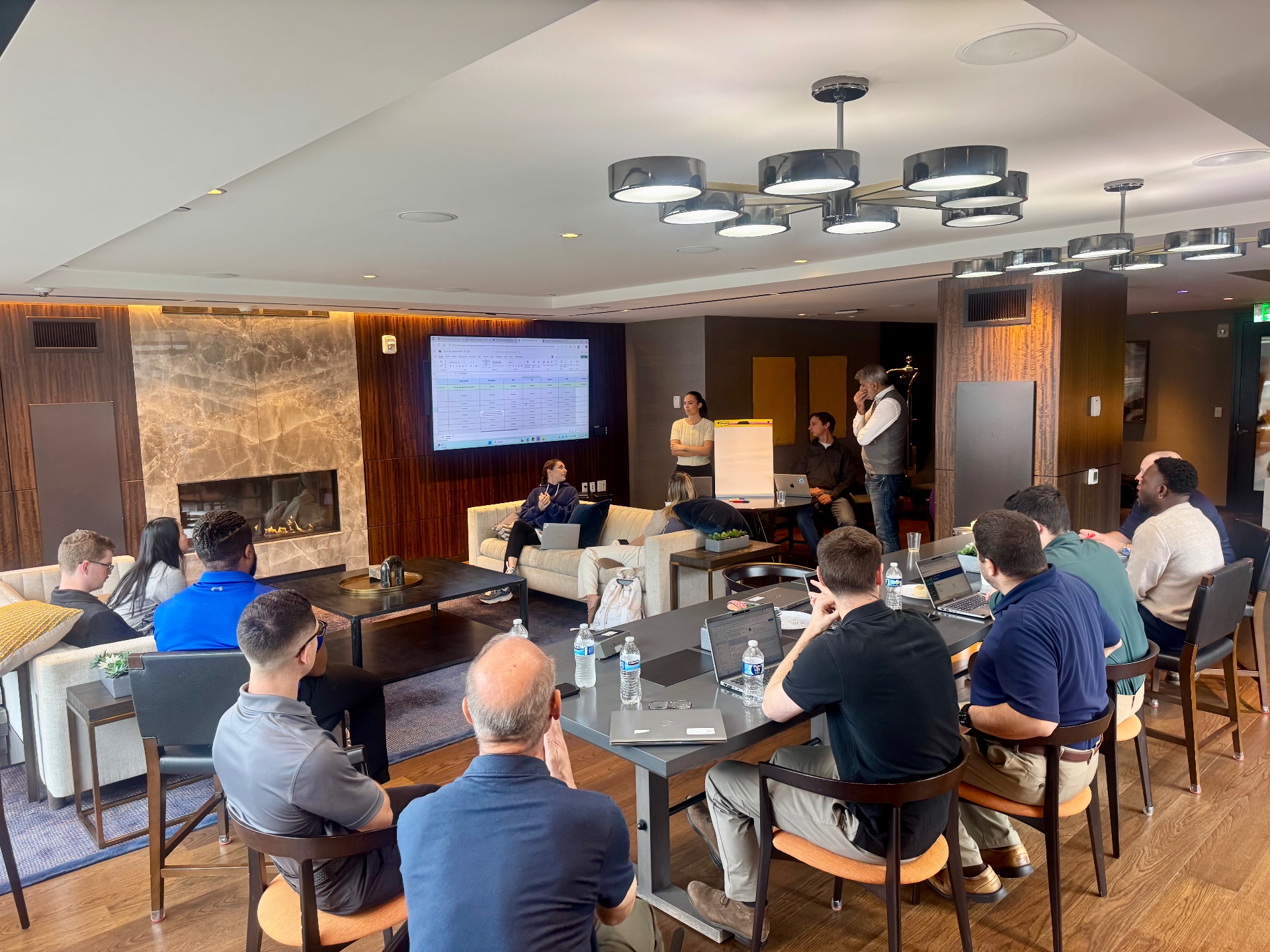Julia presenting to a group